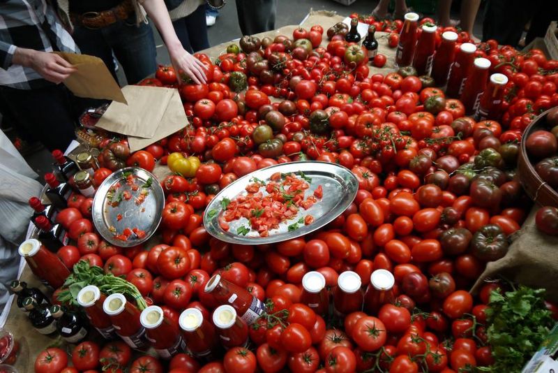 Borough market tomato stall