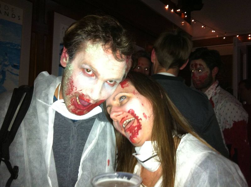 At the zombie disco