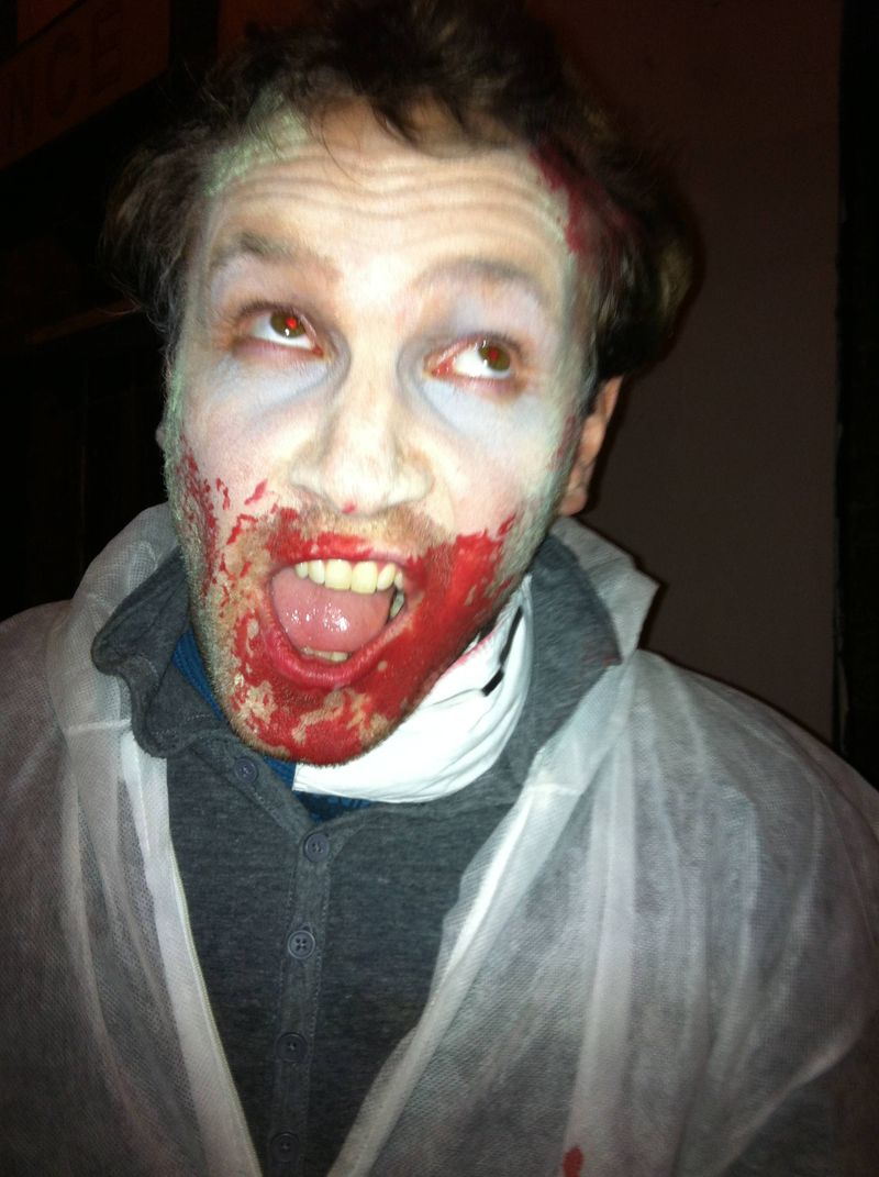 Andrew as a Zombie at 2.8 hours later