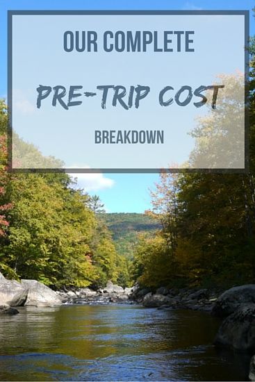 Our complete pre-trip cost breakdown
