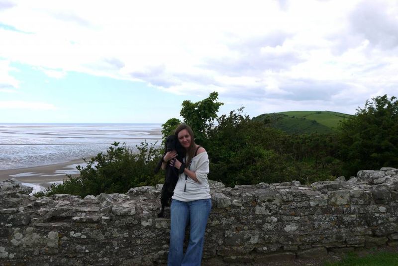 Amy & Brooke at Llansteffan Castle, Wales