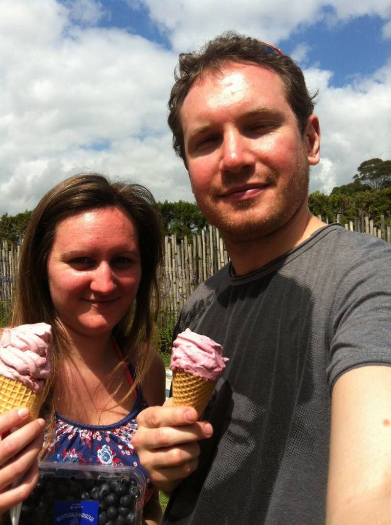 Ice Cream From the Blueberry Orchard, New Zealand