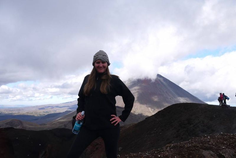 Amy on Mount Tongariro, New Zealand