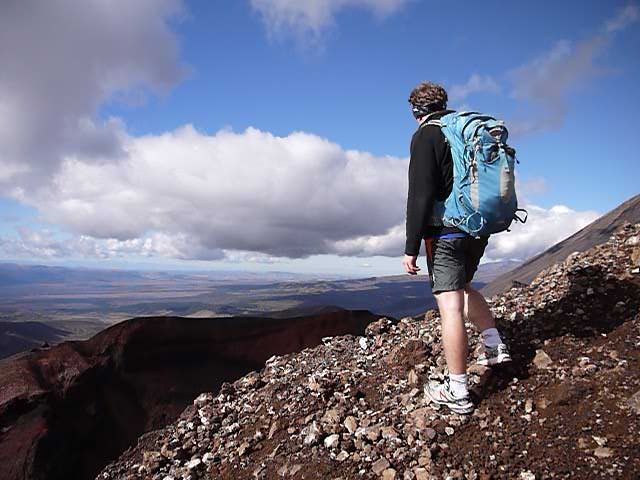 Andrew on a Mountain with a Backpack on