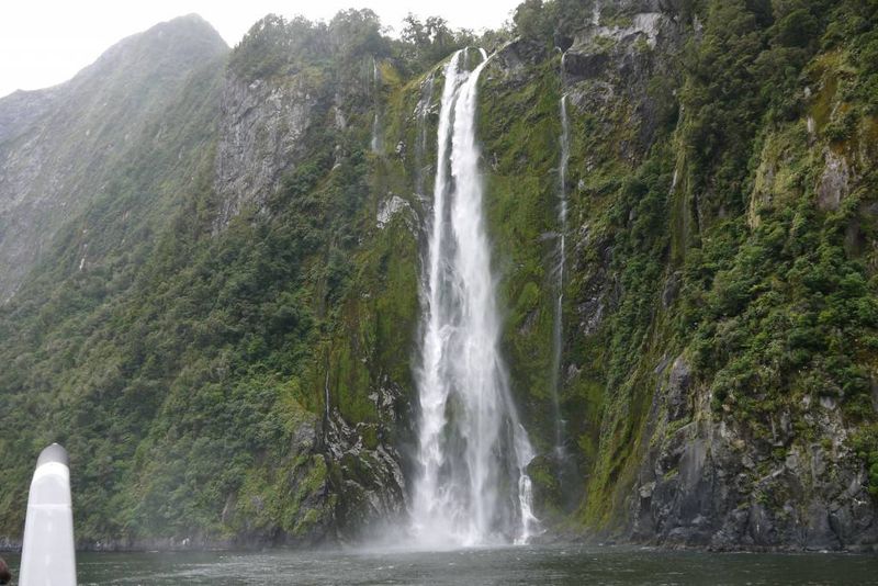Huge Milford Sound Waterfall