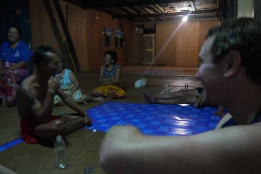Drinking Fire Whisky in the Iban Longhouse, Borneo
