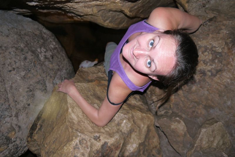 Amy in Sumaguing Cave, Sagada