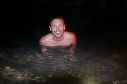 Andrew in an Underground River