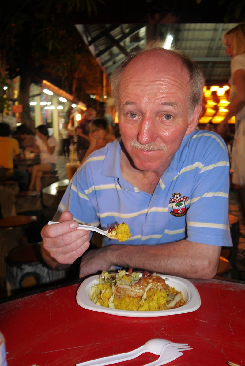 Dad at the Sunday Night Market, Chiang Mai