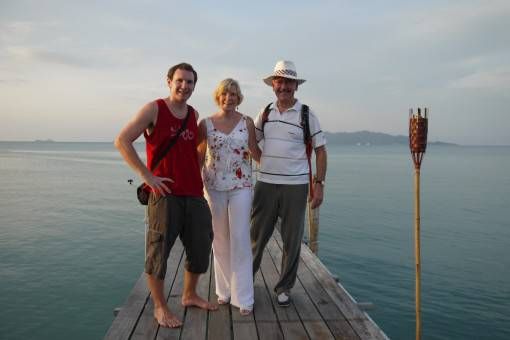 Andrew & his parents in Koh Samui
