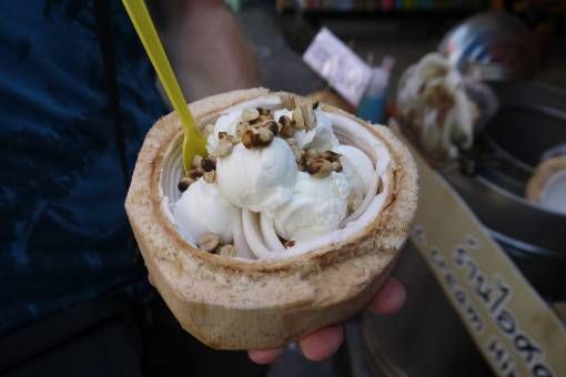 Coconut ice-cream on our Koh Samui Holiday