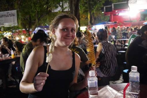Amy at the Night Market in Chiang Mai