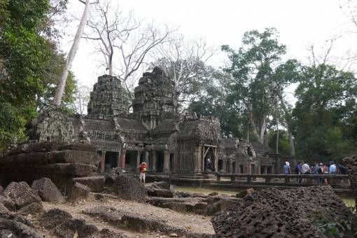 View of Ta Prohm Temple in Cambodia