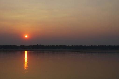Sunset in Kratie, Cambodia