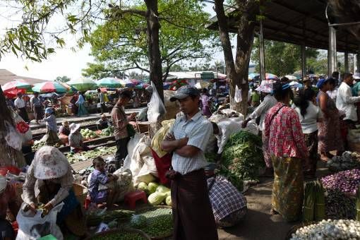 No guides or tourist traps in sight; just a Burmese market