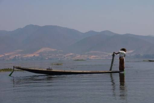 Fisherman on Lake Inle, Burma