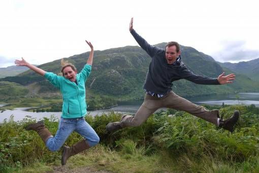 Us Jumping in Scotland