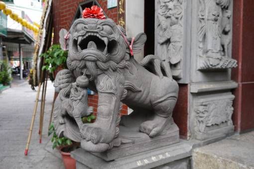 A Dragon Statue in Taiwan