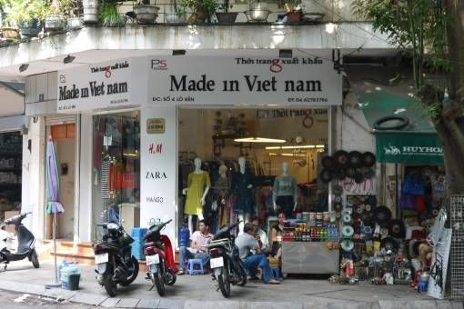 Made in Vietnam shop on every corner in Hanoi