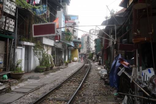 Railway line in Hanoi