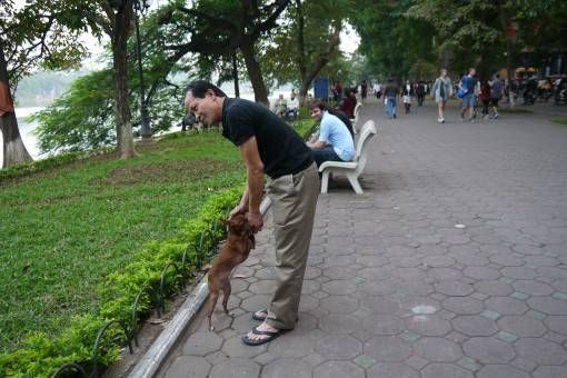 Vietnamese Dog Walker in Hanoi