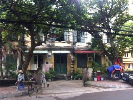Old French colonial buildings in our neighbourhood in Hanoi