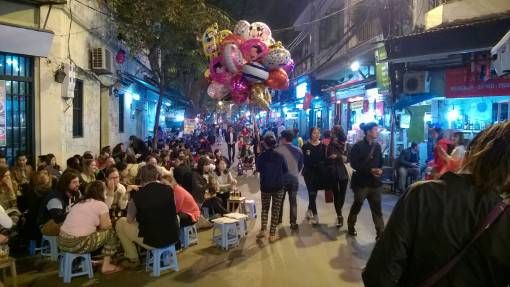 Hanoi's Old Quarter at night