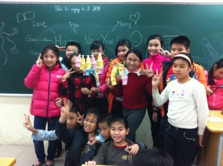 Vietnamese Class with Paper Lanterns for TET