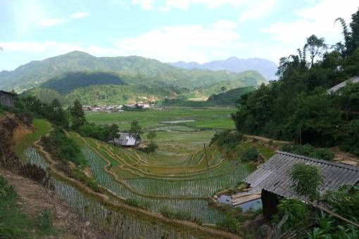 View of the valley on our Sapa trek