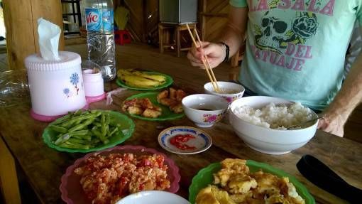 Filling Vietnamese lunch on our Sapa trek