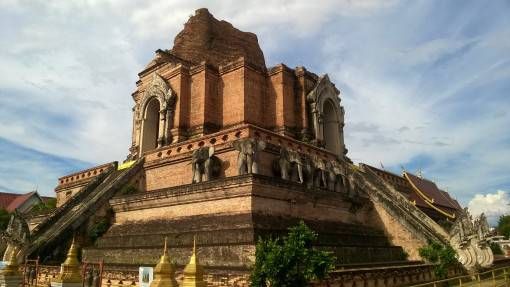 Temple at Wat Chedi Luang in Chiang Mai