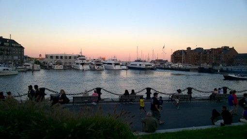 Boston Harbor Sunset in the USA