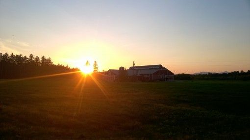Sunset over the farm, New Hampshire