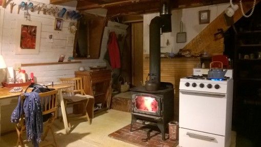 Our only heating: a log burner and an oven