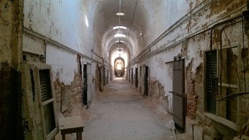 Empty ward in the Eastern State Penitentiary, Philadelphia
