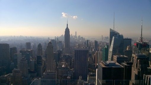 View of downtown Manhattan from the Rockefeller Building