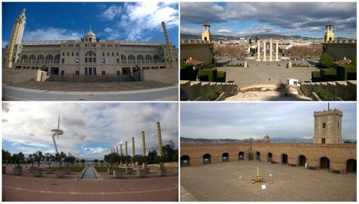 Olympic Park, Placa D'Espanya and Montjuic Castle