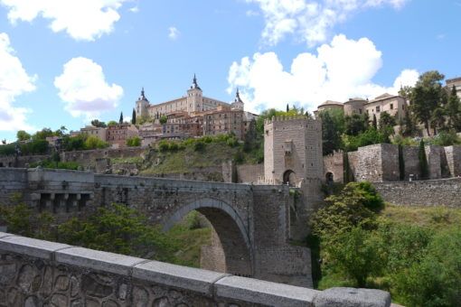 Toledo city walls and bridge, Spain