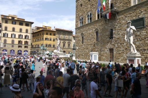 The crowds in Florence