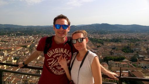 Andrew and I at the top of the Duomo in Florence, Italy