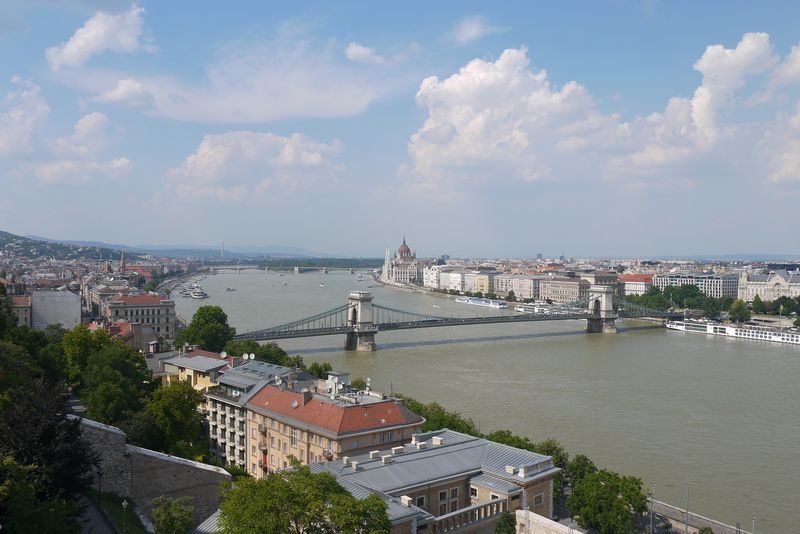 Looking down over Budapest from Fisherman's Bastion