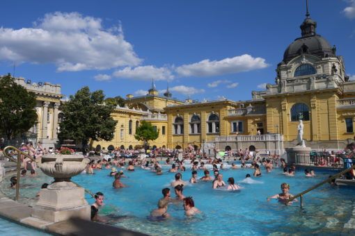 The Szechenyi Baths in Budapest, Hungary 