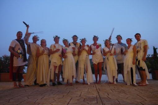 Toga Party with Family in Italy