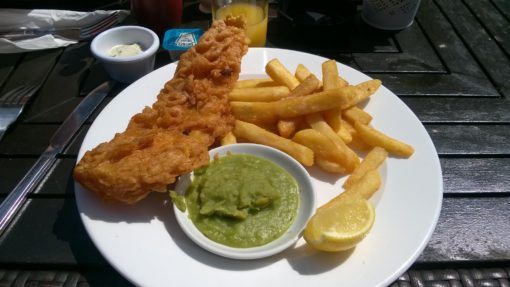 Fish and Chips at an English Pub