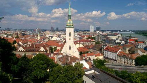 View over Bratislava in Slovakia