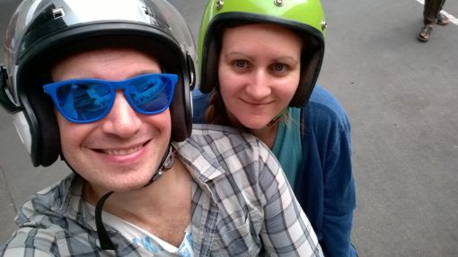 Life in Chiang Mai: Andrew and I on a motorbike