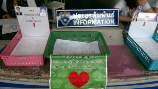 Visa Forms at the Chiang Mai Immigration Office 