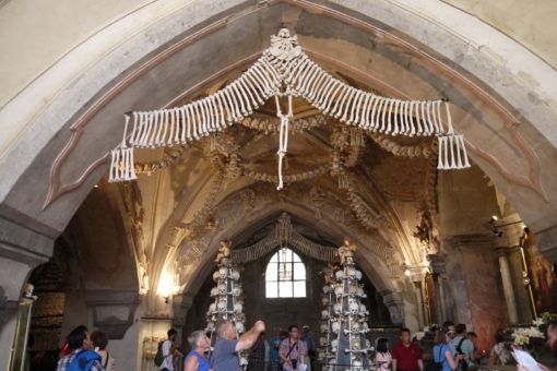 The inside of the Kutna Hora Bone Church
