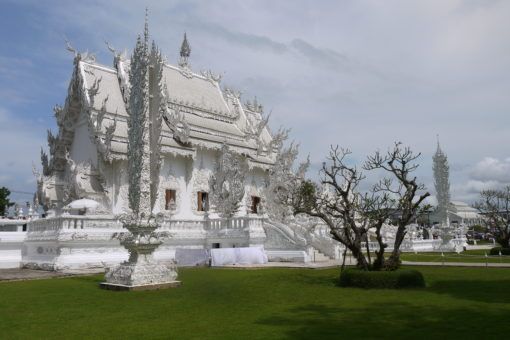 The White Temple from behind in Thailand