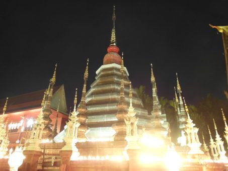 Wat Phan Tao Temple during Yi Peng festival in Chiang Mai